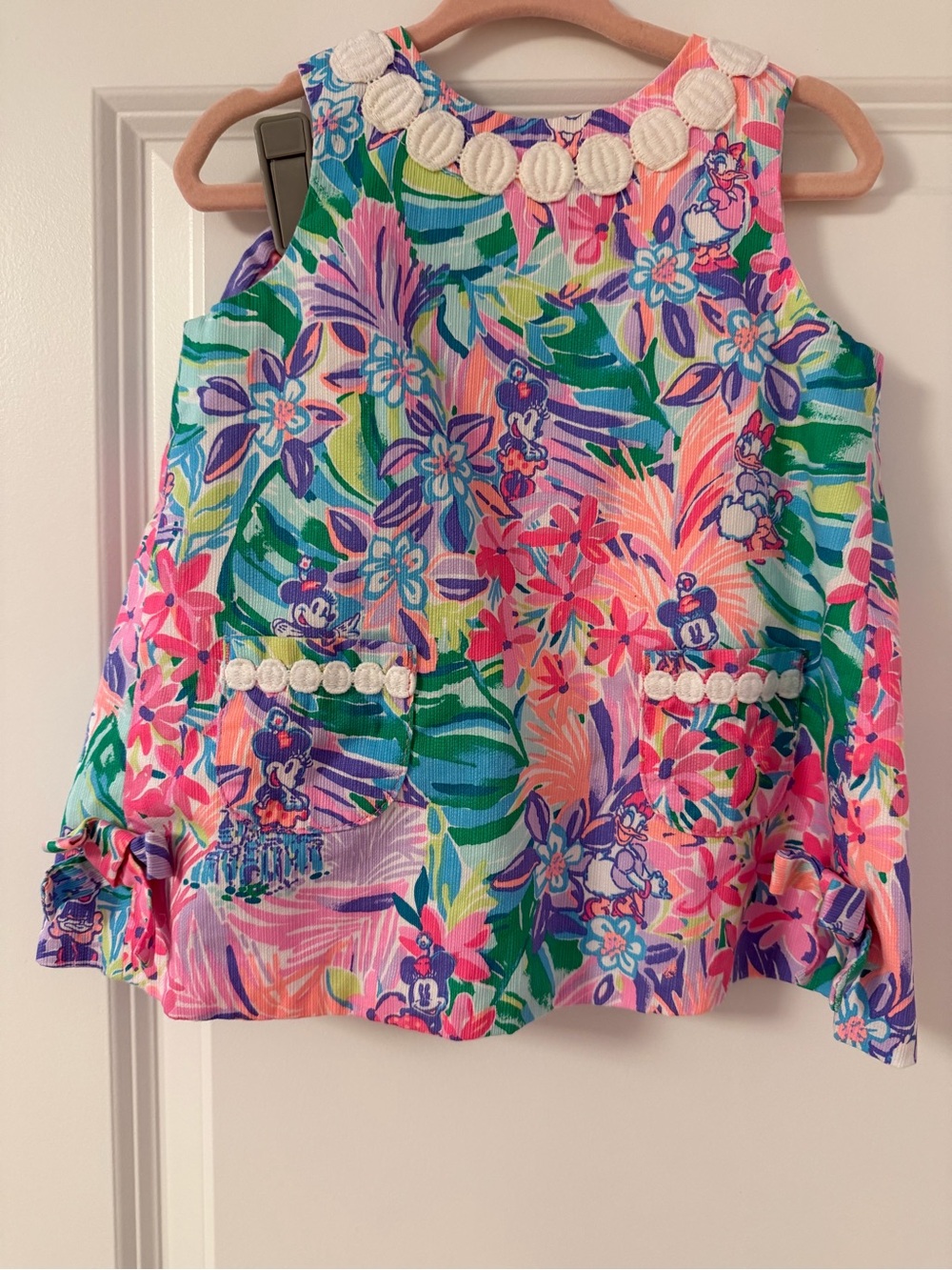 Lilly Pulitzer Girls Sleeveless Floral Tunic - Pink, Green, Blue Multi